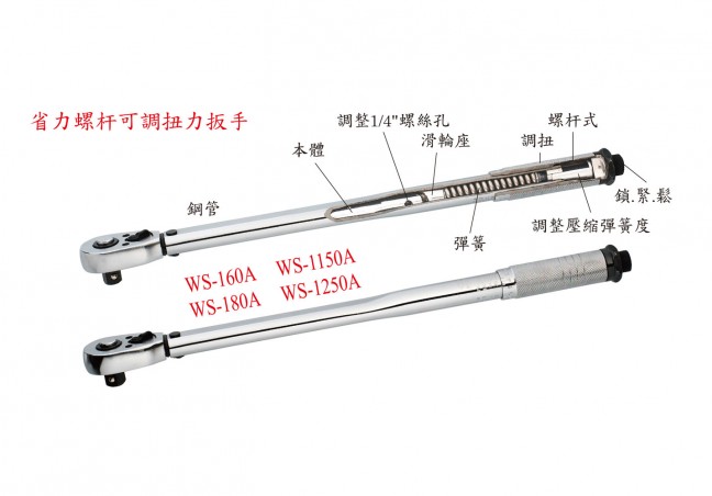 WE-60A【WS-160A】省力螺桿可調扭力扳手